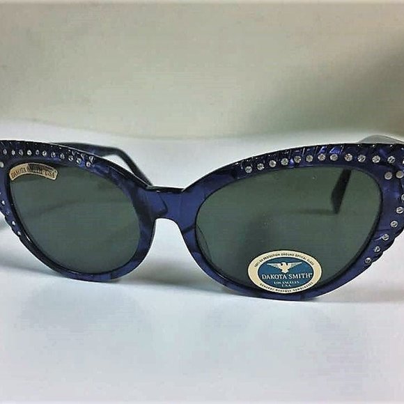 Vintage Dakota Smith Cat Eye Sunglasses Model 1033 "Las Vegas" style with Rhines - Picture 10 of 10